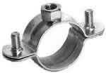 verz. Rohrschelle o. Schallschutzeinlage,46-52 mm / M8 + M10 / 11/2" (VE=50)