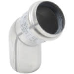 Edelst. Abflussrohrbogen,50 mm x 45 Gr.