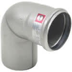 Edelst. Abflussrohrbogen,75 mm x 87,5 Gr.