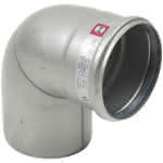 Edelst. Abflussrohrbogen,110 mm x 87,5 Gr.