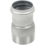 Edelst. Abflussrohr Übergangstück,50 mm x 2" AG