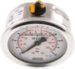 Glycerin Manometer RF 63/ 0 - 10 bar,G1/4" Abgang hinten / axial