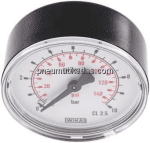 Manometer RF 63 / 0 - 10 bar,G1/4" Abgang hinten / axial