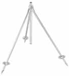 Dreibeinstativ m. Standspitzen / 3/4" AG,höhenverstellbar bis 1070 mm