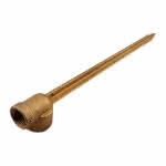 Messing Regner-Erdspieß / 170 mm,f. Regner 1/2" / Schlauch 3/4"