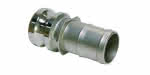 Edelst. Kamlok Kupplung / Typ E,Vaterteil / 1" Schlauchtülle,nach MIL / PN16