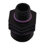 PP Doppelnippel / reduziert,mit O-Ring / 1" x 1/2"