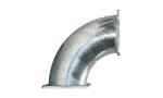 verz. Perrot Bogen / beids. 4-Eck-Flansch,6" / 90 Grad (Bauart 3s)
