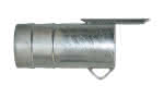 verz. Schlauchendstück m. seitl. Winkeleisen,150 mm Schlauchtülle