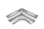 Zink Rinnenwinkel / halbrund / Außeneck 90°,6-tlg. / NW 150