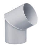 PVC Fallrohrbogen / 60° / grau,6-tlg. / Ø 100 mm