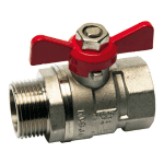 Kugelhahn m. Flügelgriff,1/2" IG/AG