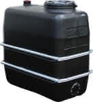 PE-Lagerbehälter m. Dom / schwarz,1100 Ltr.