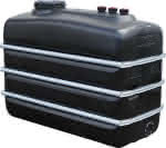 PE-Lagerbehälter m. Dom / schwarz,3000 Ltr.