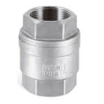 Edelst. Euro Rückschlagventil,FKM(Viton)-Dichtung Pn40 / 11/2" / V4A