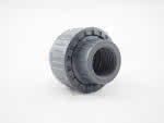PVC-U Verschraubung,3/4" x 3/4" IG / PN16 / EPDM
