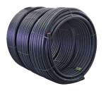 PE-HD Rohr 11/4" Blauer Streifen,40 x 3,7 mm (Rolle=100 mtr)