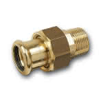Sanha Purapress -Verschraubung, flachdichtend,22 mm x 1" AG V + M Kontur,EPDM Dichtring