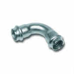 Sanha Edelst. Press-Bogen 90 Gr. Serie 9000,35 mm I/I / 1.4404 / V+M Kontur,EPDM Dichtring