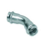 Sanha Edelst. Press-Bogen 45 Gr. Serie 9000,22 mm I/I / 1.4404 / V+M Kontur,EPDM Dichtring