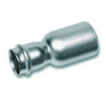 Sanha Edelst. Press-Absatznippel Serie 9000,35 x 22 mm / 1.4404 / V+M Kontur,EPDM Dichtring