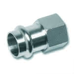 Sanha Edelst. Press-Übergangsmuffe Serie 9000,35 mm x 11/4" IG / 1.4404 / V+M Kontur,EPDM Dichtring