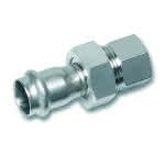 Sanha Edelst. Press-Verschraubung Serie 9000,22 mm x 3/4" IG / 1.4404 / V+M Kontur,EPDM Dichtring