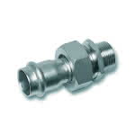 Sanha Edelst. Press-Verschraubung Serie 9000,22 mm x 3/4" AG / 1.4404 / V+M Kontur,EPDM Dichtring