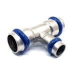 Edelst. Press-T-Stück reduziert 1.4404 V-Kontur,28 x 15 x 28 mm
