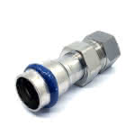Edelst. Press-Verschraubung m. IG 1.4404 V-Kontur,22 mm x 3/4" IG