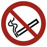 Schild / Kunststoff / Ø 200 mm,Rauchen verboten