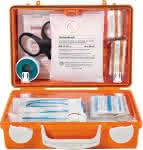 Söhngen Erste-Hilfe-Koffer "Nr. 67070",72-teilig / orange / inkl. Wandhalterung