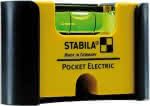 Stabila Kunststoff Wasserwaage / Pocket,70 mm / Electric / mit Gürtelclip