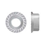 Edelst. 6-kt-Flanschmutter DIN6923 / A2,M8 (VE=1000) / m. Sperrverzahnung
