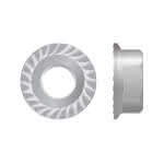Edelst. 6-kt-Flanschmutter DIN6923 / A2,M10 (VE=500) / m. Sperrverzahnung