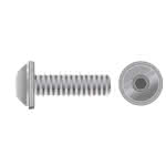 Edelst. Linsenschr. Innen-6-kt ISO7380-2 / A2,M6 x 20 mm (VE=500),Linsenkopf mit Flansch