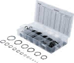 Sortiment Sicherungsringe / DIN471,300-tlg. / blank / A3 - A32,im PVC-Sortimentskasten