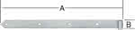 Landenband / extra schwer / verz.,L:1200 x B:60 x S:8,0 mm / D=20 mm (VE=2)