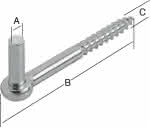 Kloben / Haken zum Einschrauben verz.,L:115 mm / D=13 mm (VE=10)