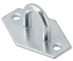 Ösenplatte für Drahtüberfallen,verzinkt / 40 x 28 x 1,25 mm (VE=25)