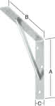 Stegkonsole verz.,500 x 330 mm / Tragf. 150 kg/Stk. (VE=10)