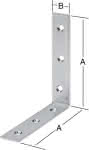 Stuhlwinkel / stark / verz.,125 x 125 x 2,5 mm B=23 mm (VE=20)