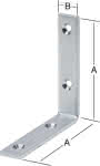Winkel / stark / verz.,120 x 120 x 5,0 mm B=20 mm (VE=10)