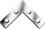 Möbel-Flachwinkel verz.,75 x 75 x 1,5 mm B=12 mm (VE=100)