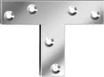 T-Flachwinkel verz.,70 x 36 x 1,5 mm B=16 mm (VE=50)