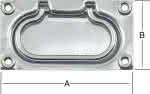 Einlass-Kistengriff verz.,B:100 x H:80 mm (VE=10)