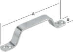 Handgriff verz.,L:160 x B:20 mm (VE=10)