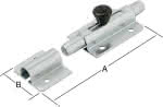 Bolzen-Knopfriegel verz.,L:80 x B:36 mm / Ø 10 mm (VE=10)