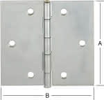 Scharnier / käntig / verz.,B:30 x H:30 x S:0,9 mm (VE=50)