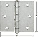 Scharnier / stark / käntig / verz.,B:63 x H:63 x S:1,8 mm (VE=12)